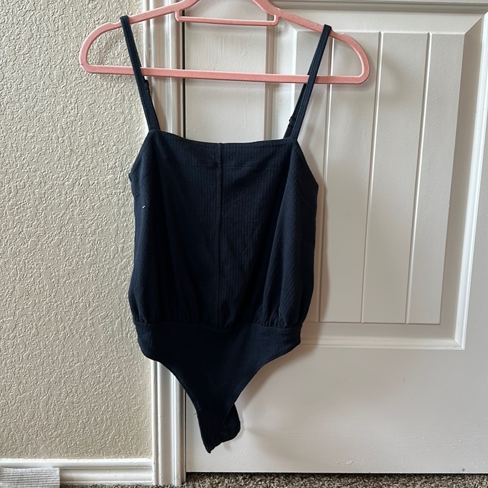 Free People Navy Bodysuit